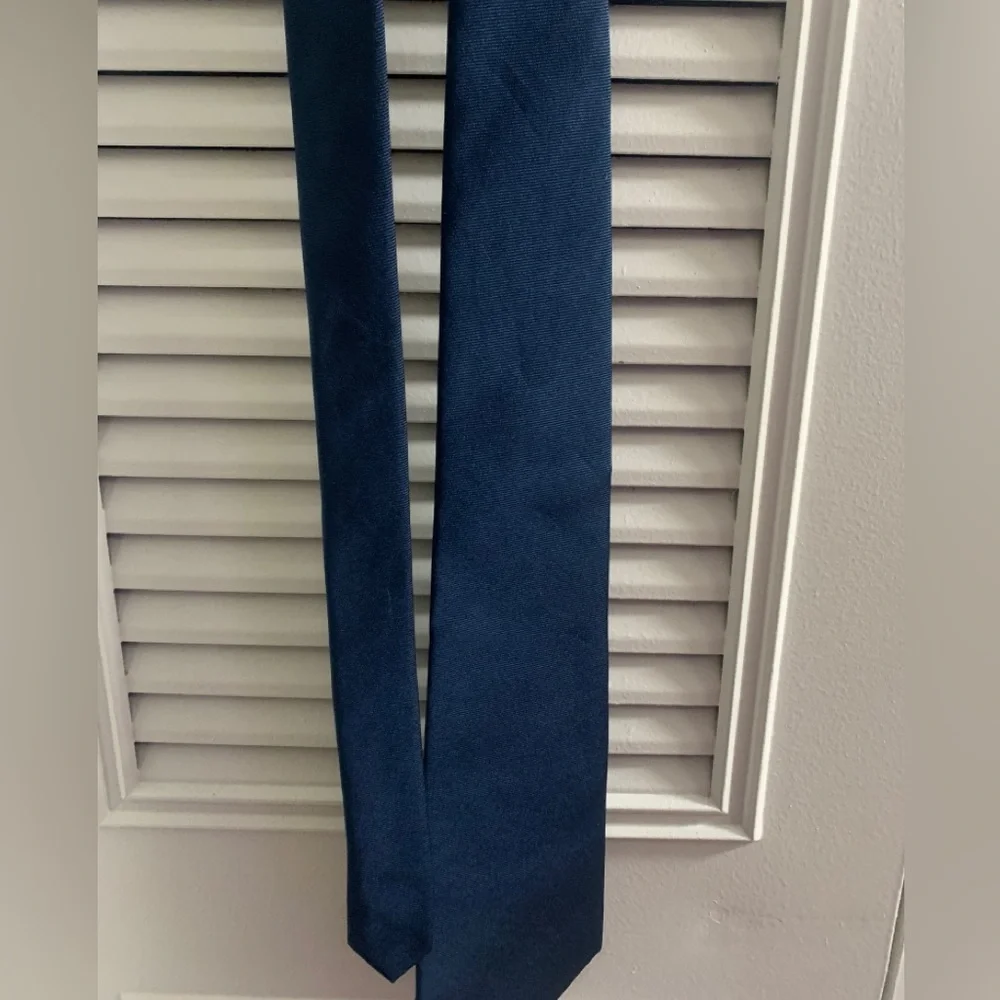 Vintage Christian Dior Blue Classic Silk Tie-0398